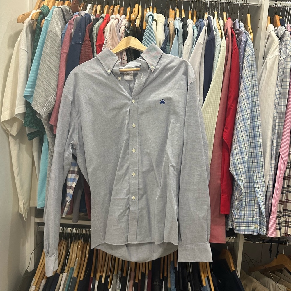 Brooks Brothers Gray Casual Button Down Shirt